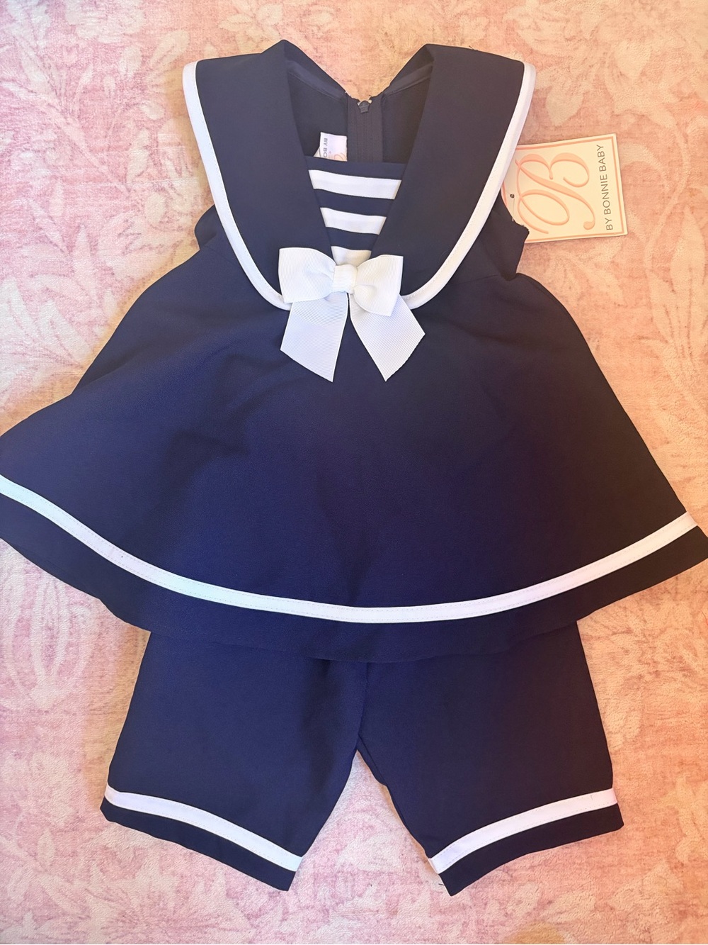 Bonnie Baby Navy and White Sailor Matching Set